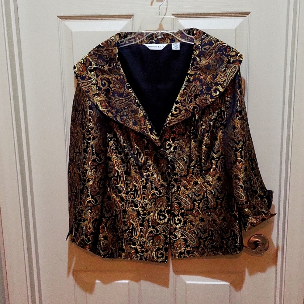 Katherine Kelly women's jacket, 16, shimery patern